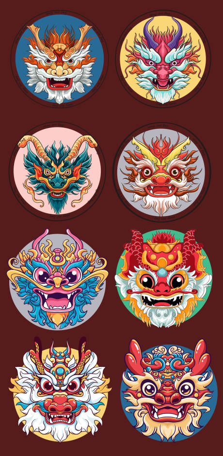 源文件下载【龙年新年贴纸】编号：43730021587518717