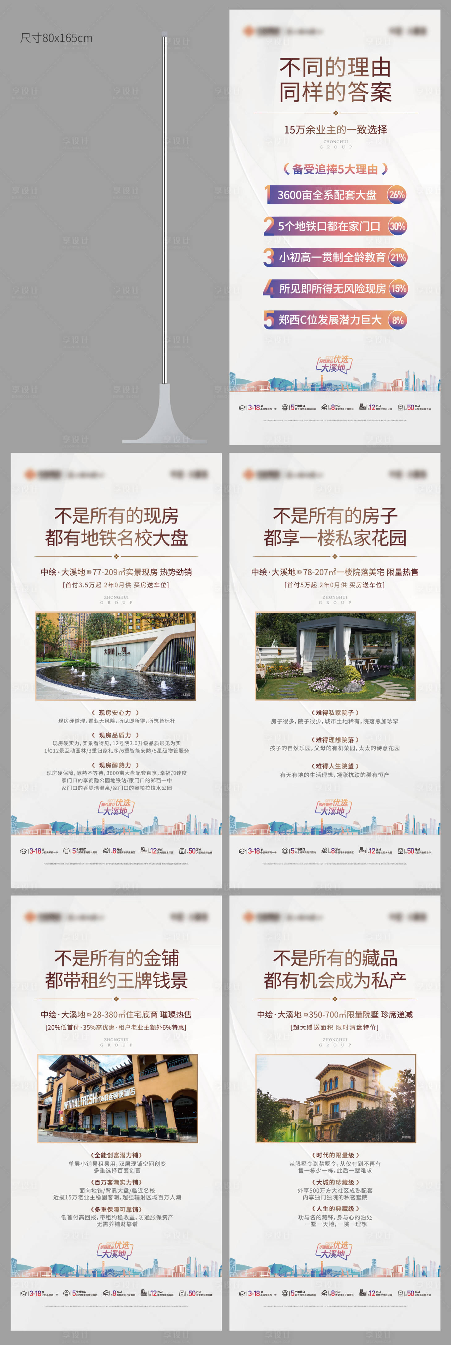 源文件下載【享設計】搜索編號：45570021352608147【地產案場價值系列展板】