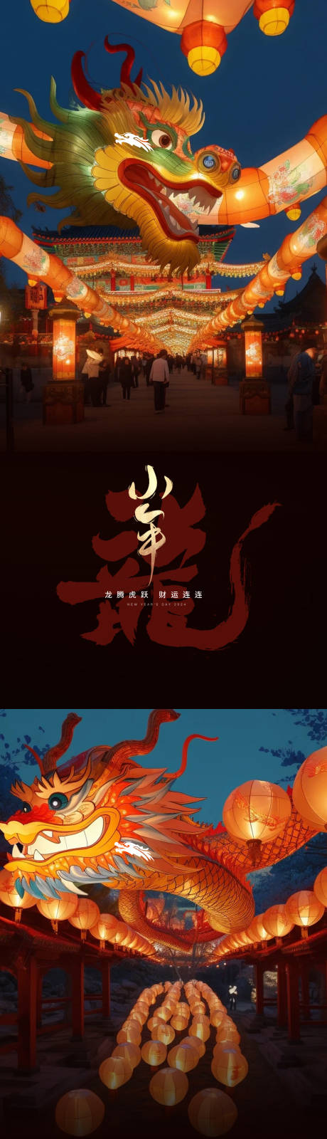 源文件下載【龍年小年除夕春節(jié)系列海報】編號：15270021777499661
