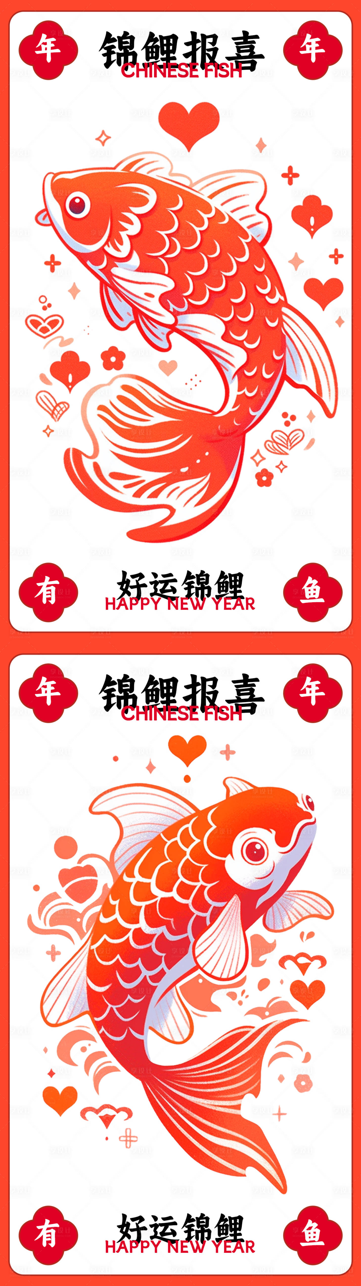 源文件下載【享設計】搜索編號：70150021727322621【年年有余錦鯉系列海報】