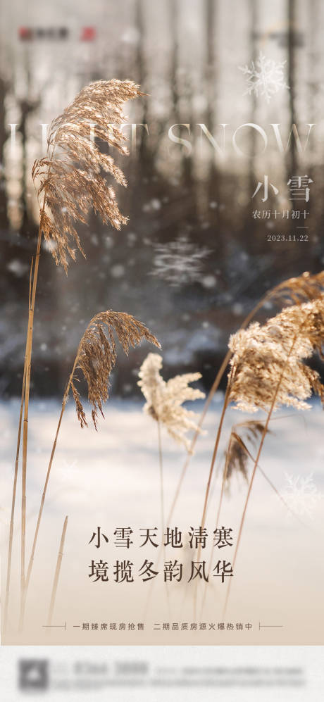 源文件下載【地產(chǎn)小雪節(jié)氣海報】編號：41250021751526355