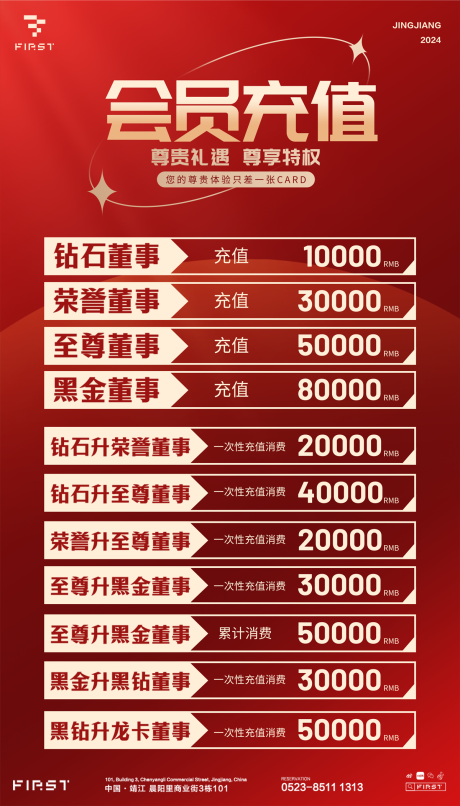 酒吧 夜店会员充值董事喜庆海报