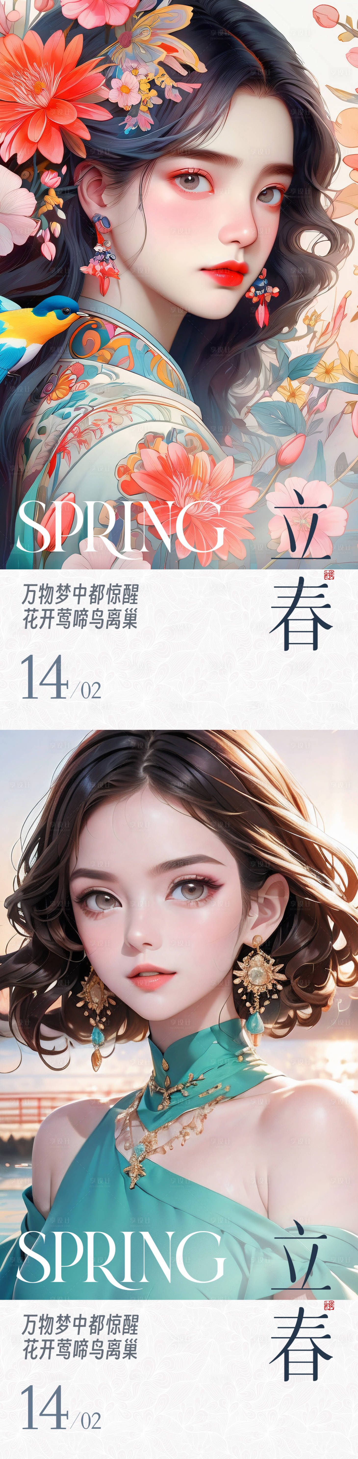 源文件下載【享設計】搜索編號：93000021628563889【醫美立春24節氣海報2】