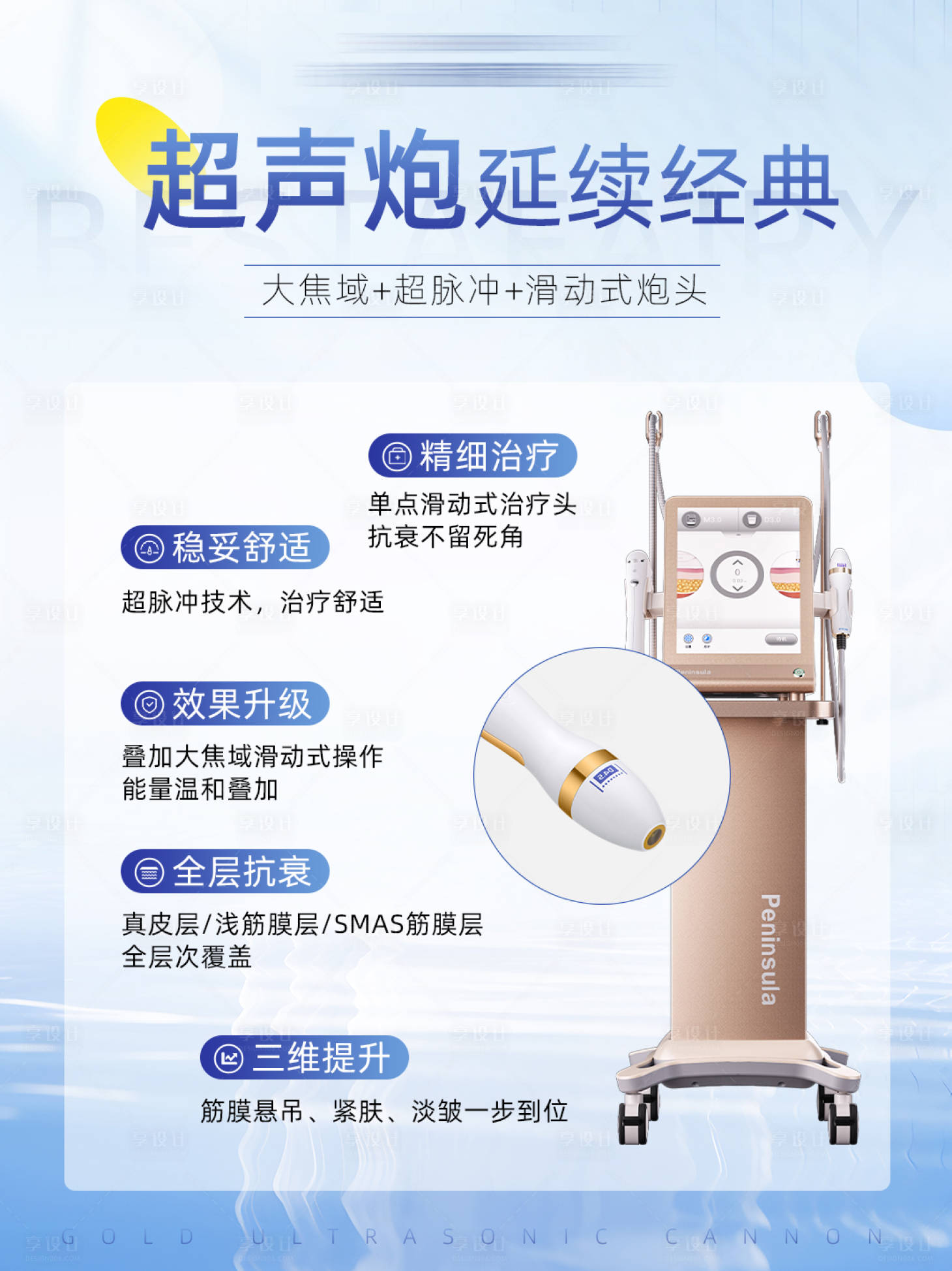 源文件下載【享設計】搜索編號：74420021267932120【醫美超聲炮海報】