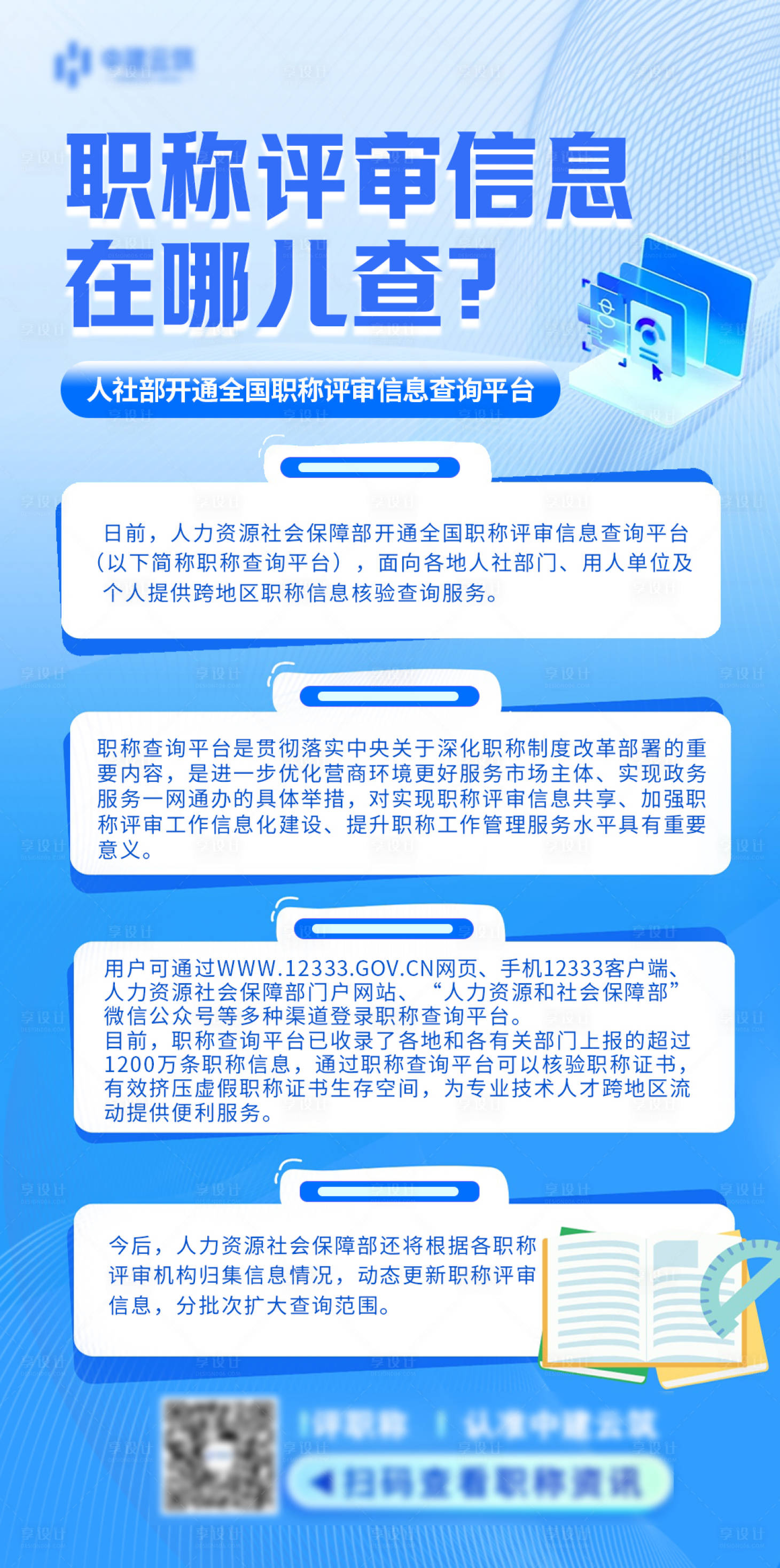 源文件下载【享设计】搜索编号：76500021791606365【职称信息查询海报】