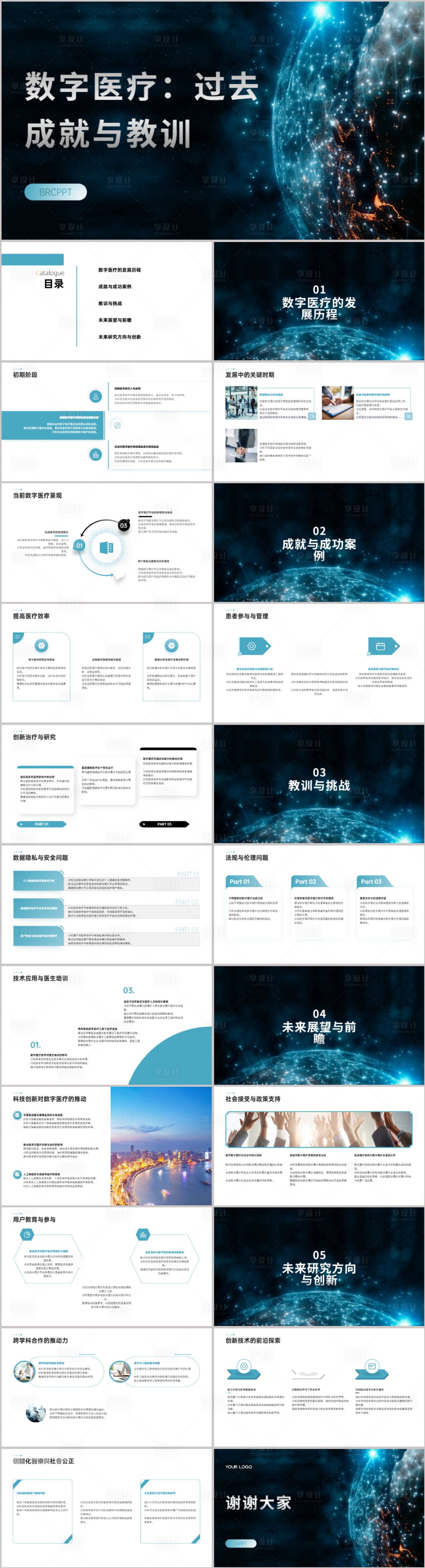 源文件下载【数字医疗过去成就与教训PPT】编号：20240117230007086