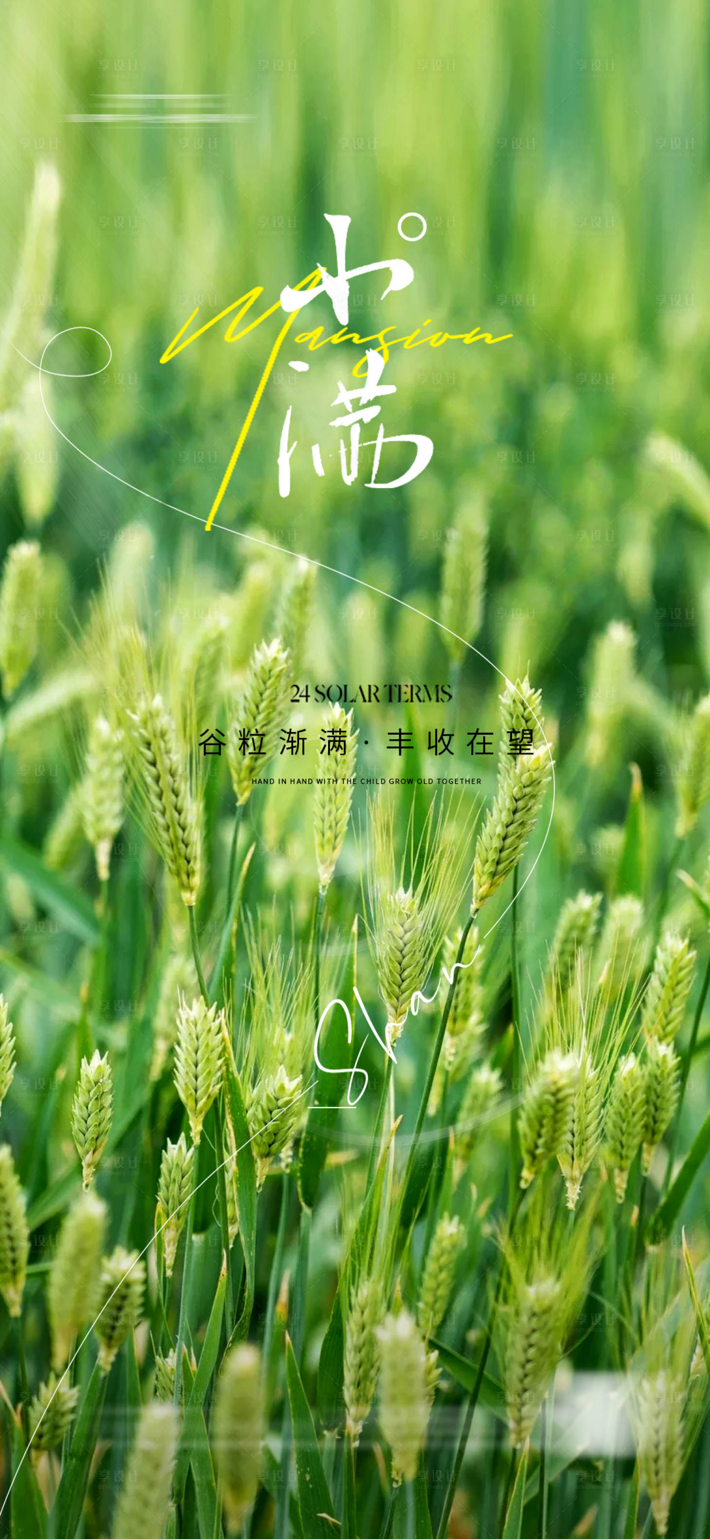 源文件下载【小满节气海报】编号：77870021518335246