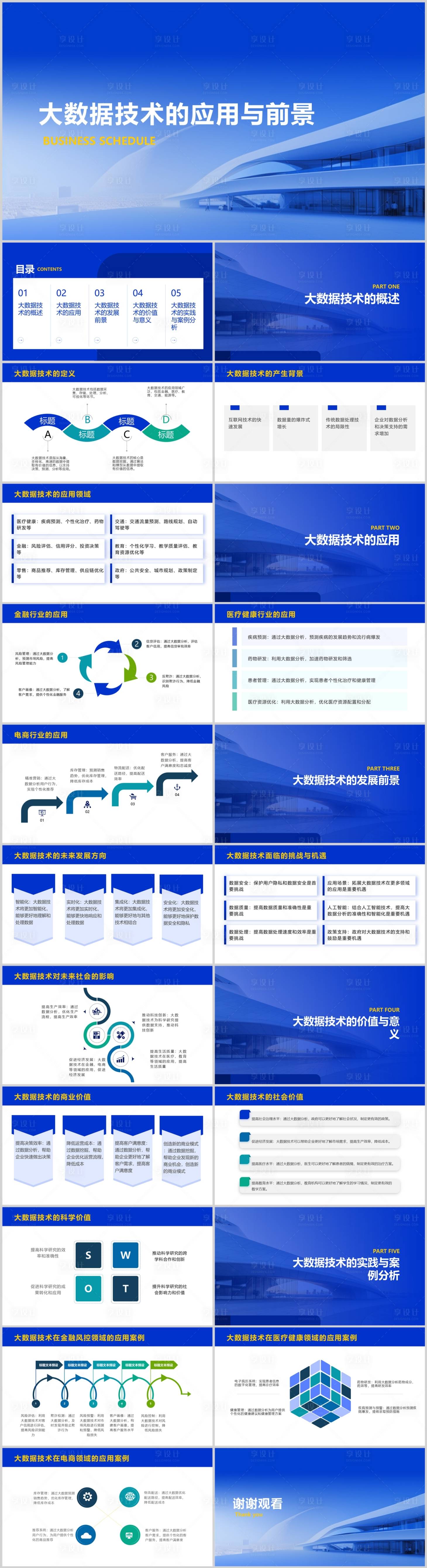 源文件下载【享设计】搜索编号：72600021338822699【大数据技术的应用与前景PPT】