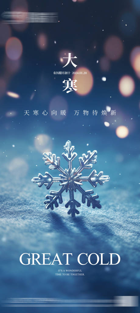 源文件下載【地產大寒節氣海報】編號：23650021324191909