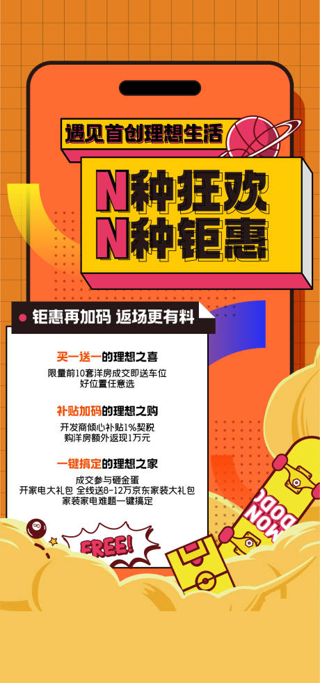 源文件下载【地产优惠好礼促销海报】编号：63360021523186884