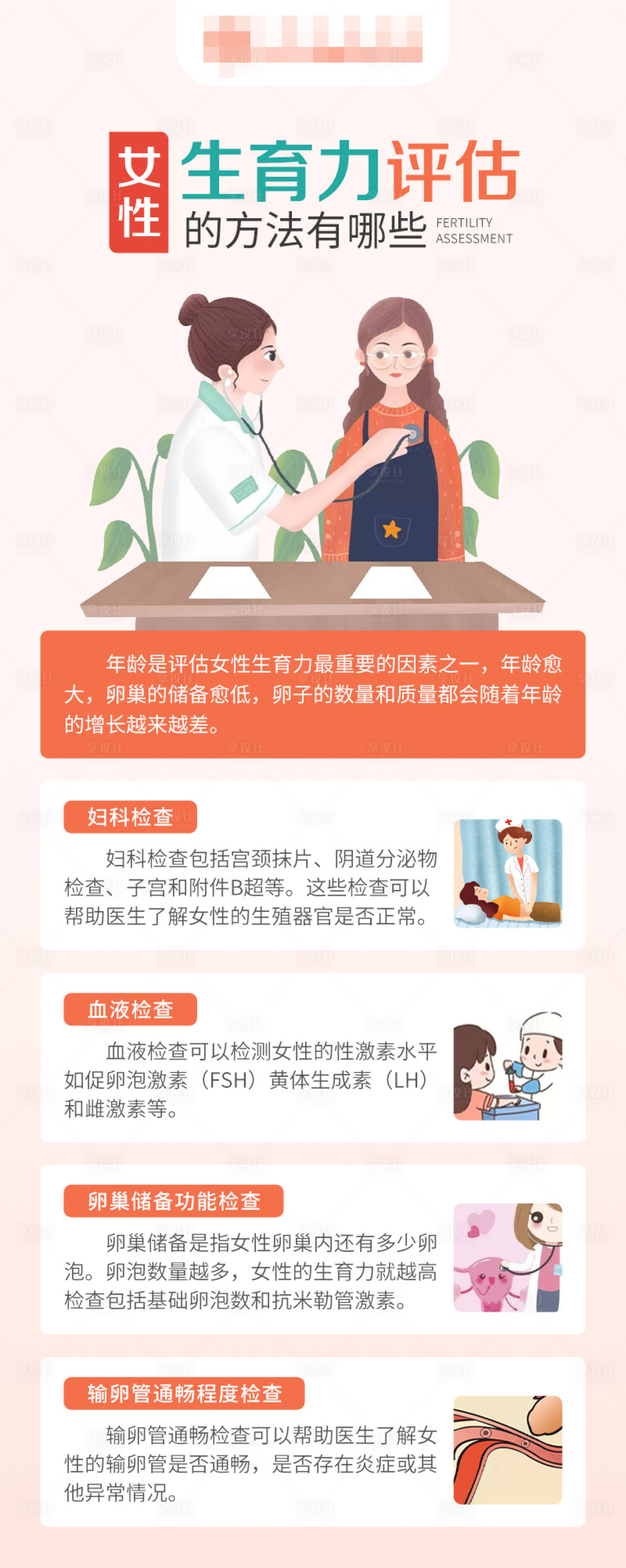 源文件下载【享设计】搜索编号：47000021506375196【女性生育力评估科普海报】