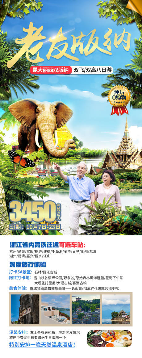 源文件下载【老友版纳旅游海报】编号：20300021619982636
