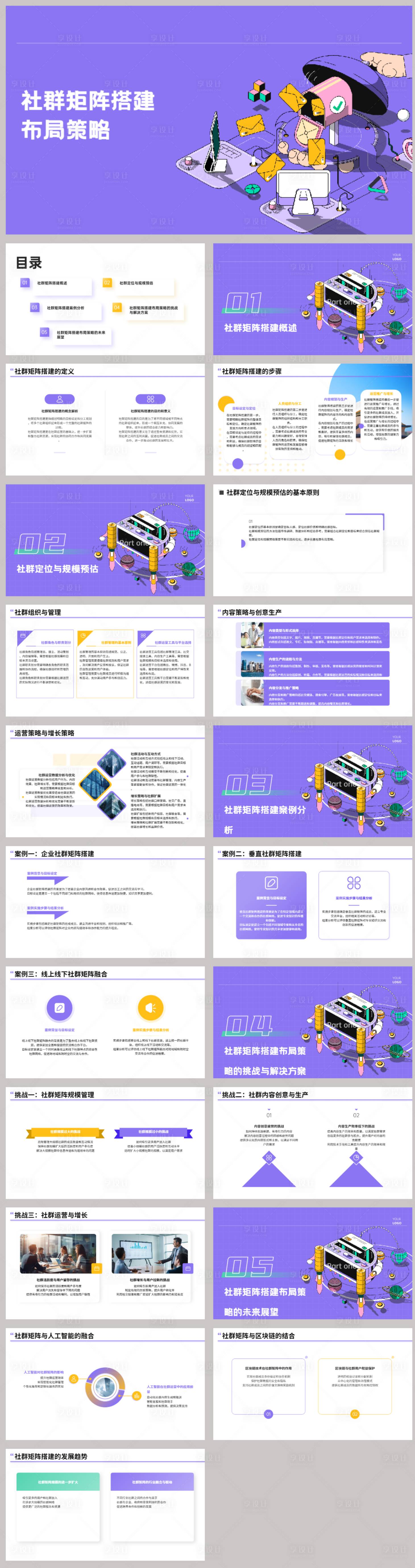 源文件下载【享设计】搜索编号：74090021846621044【社群矩阵搭建布局策略PPT】