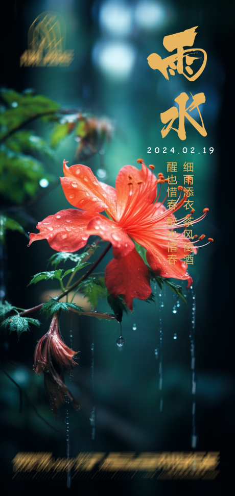 源文件下载【酒吧夜店雨水节气海报】编号：20240104202257960