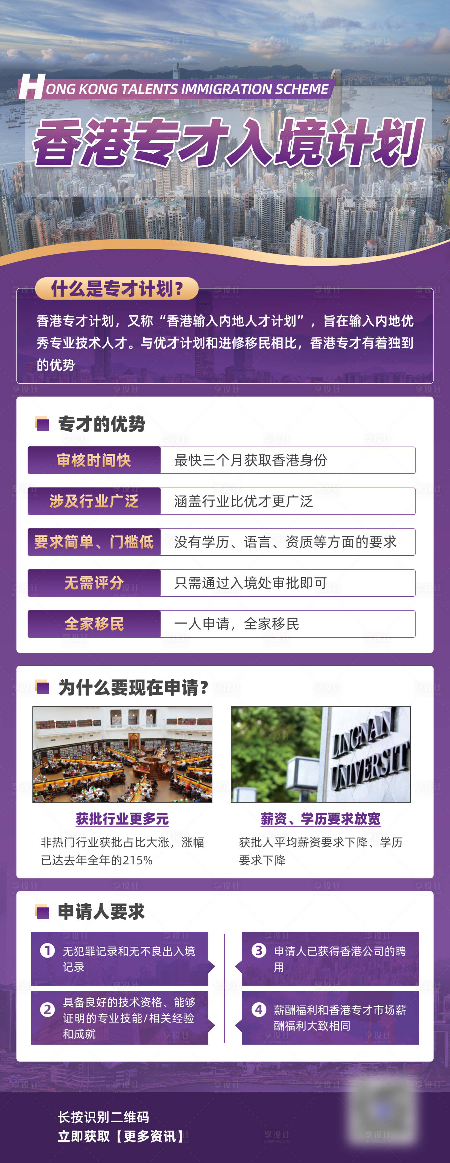 源文件下載【享設(shè)計】搜索編號：84060021689725307【香港人才入境計劃海報】