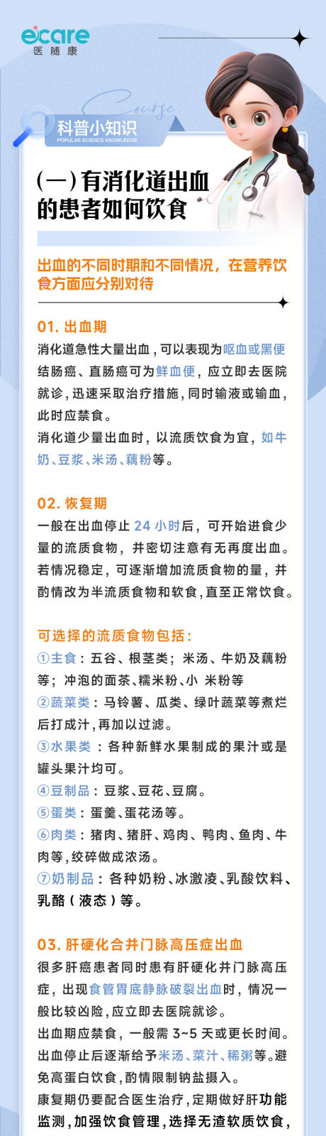 医疗知识科普海报