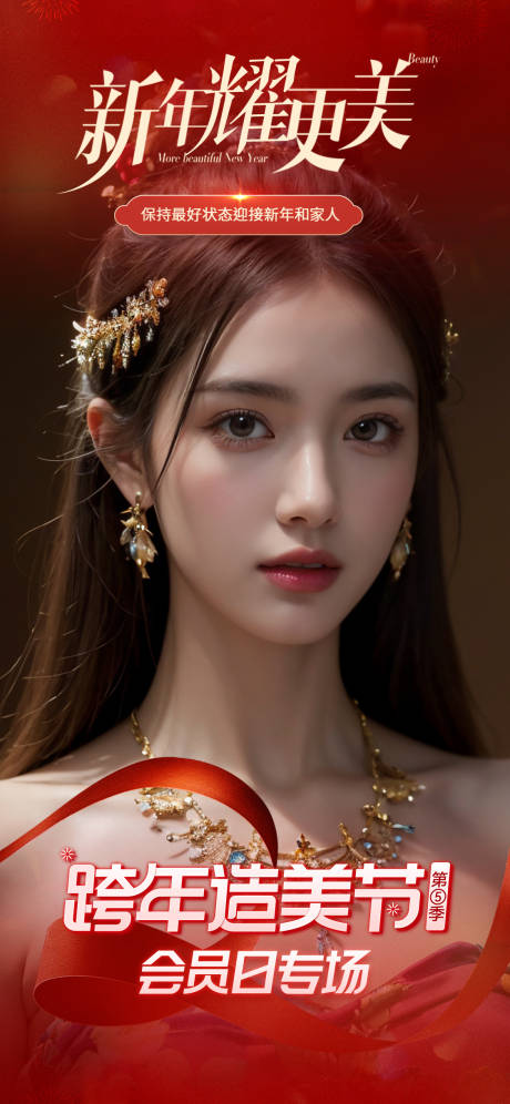 源文件下載【龍年醫(yī)美美容喜慶海報】編號：12310021720707399