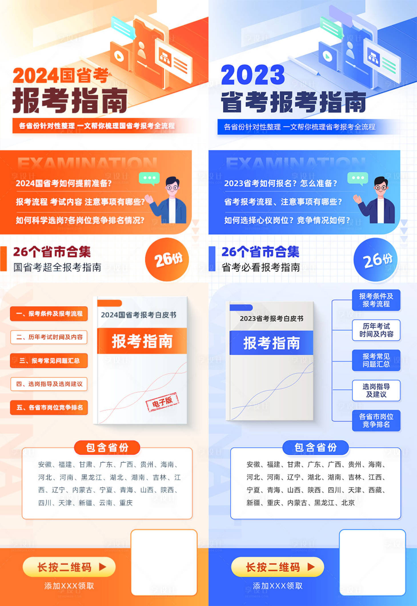 源文件下载【享设计】搜索编号：45530021762271384【教育报考指南课程系列海报】