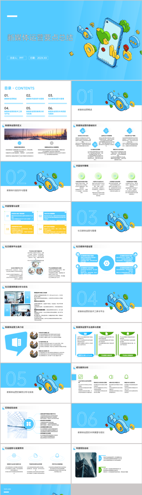 源文件下载【新媒体运营要点总结PPT】编号：84150021648087894