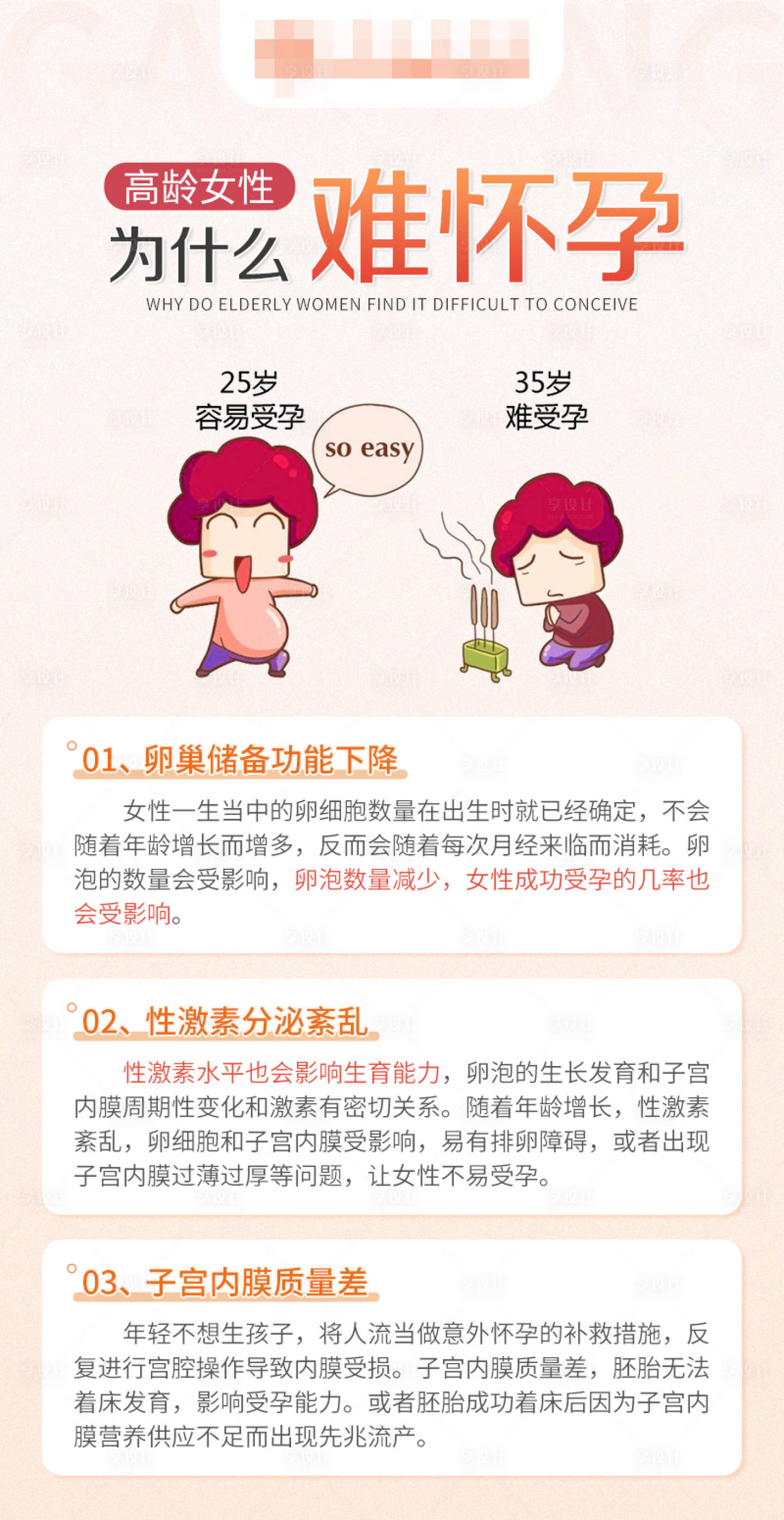 源文件下載【享設計】搜索編號：98080021520475614【高齡女性為什么難懷孕海報】