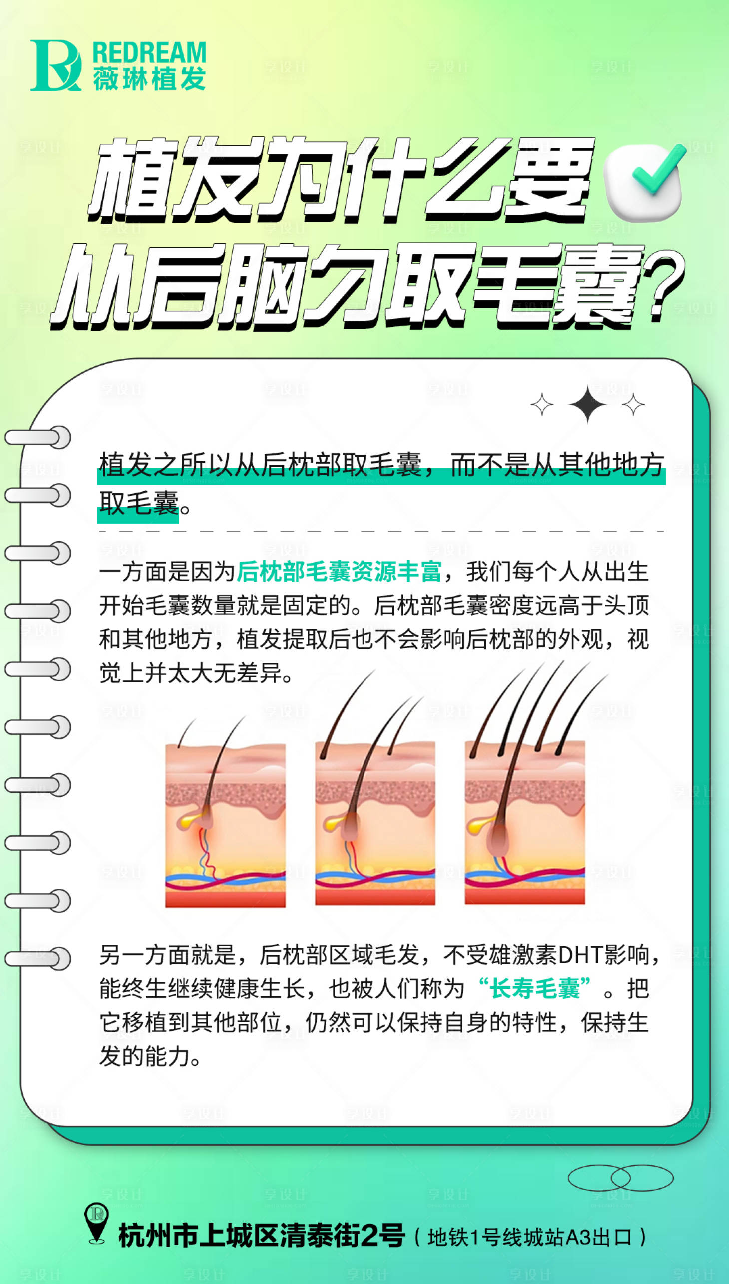 源文件下载【植发科普移动端海报】编号：16970021769336143