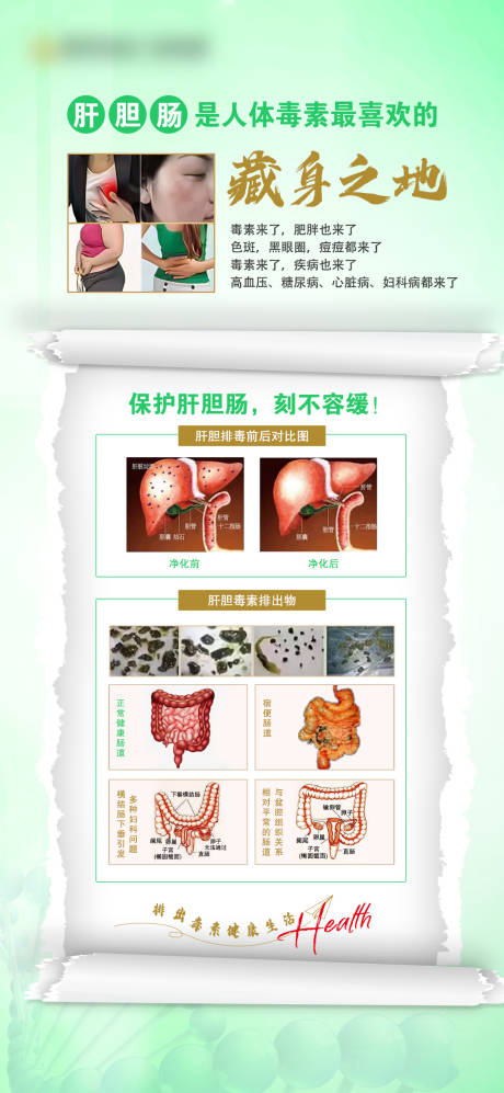 肝胆肠排毒海报-源文件【享设计】