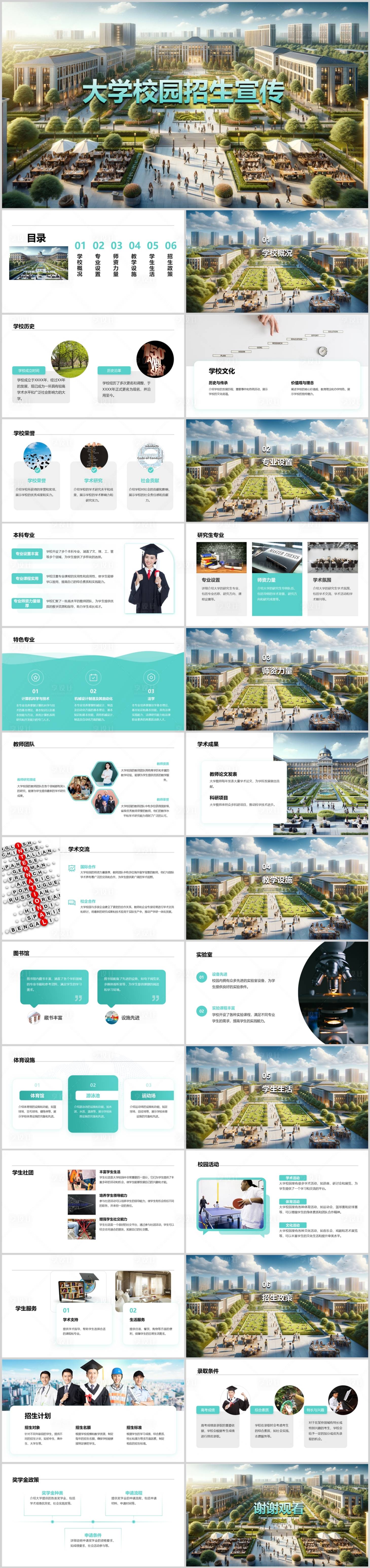 源文件下载【大学校园招生宣传PPT】编号：85580021846409849