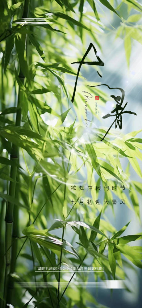 源文件下载【地产大暑节气海报】编号：34480021458318886