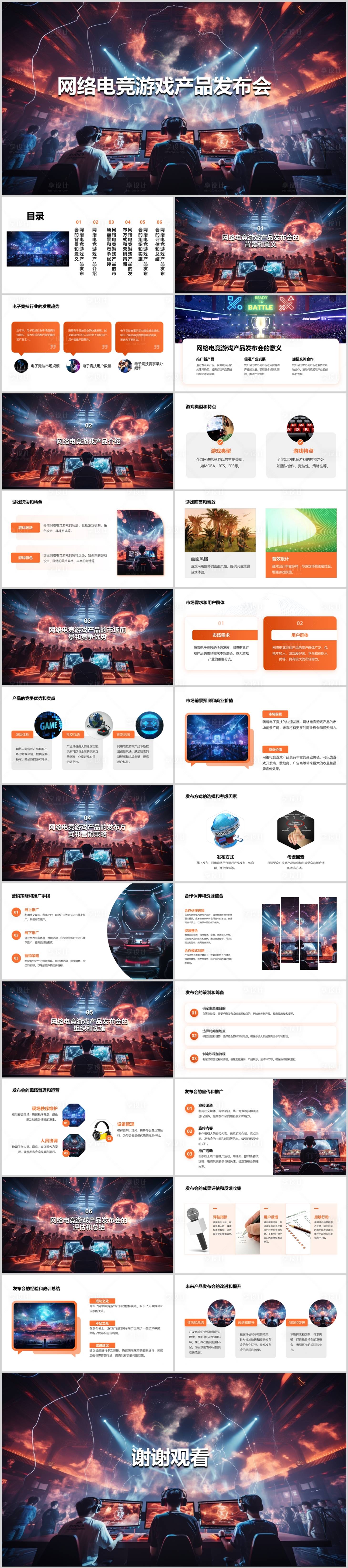源文件下载【网络电竞游戏产品发布会PPT】编号：83400021699889794