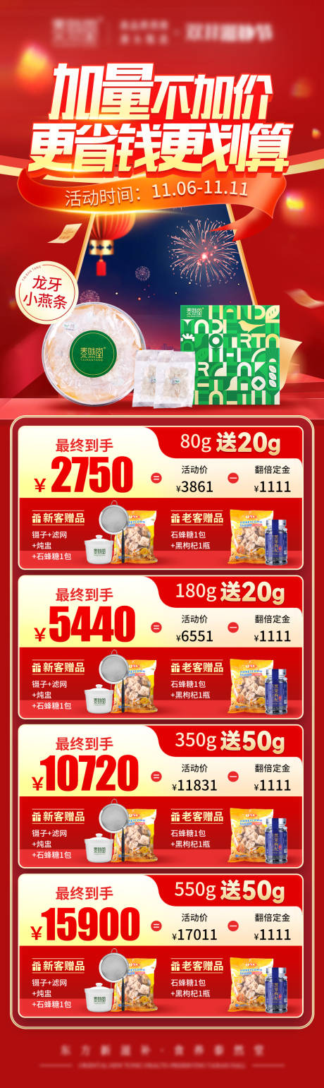 源文件下载【活动促销价格表海报】编号：76390021373772099