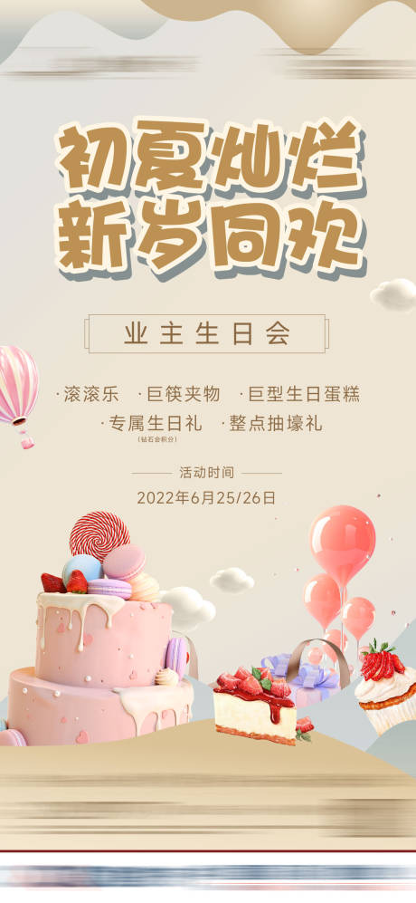 源文件下载【业主生日预告海报】编号：78120021326829640
