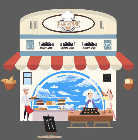源文件下载【烘焙店设计】编号：92420021314138324