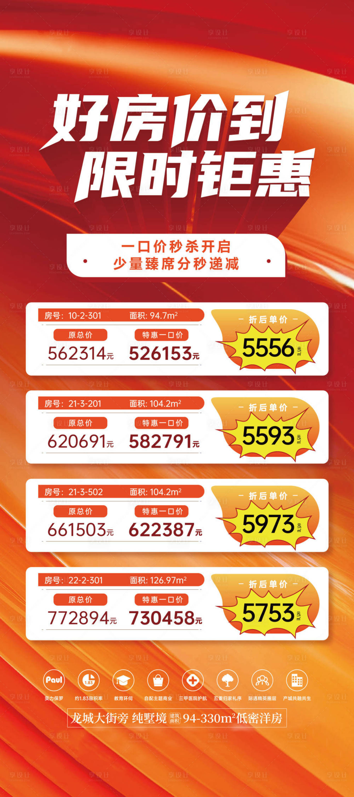 源文件下載【享設計】搜索編號：23100021382831660【地產特價房展架易拉寶】
