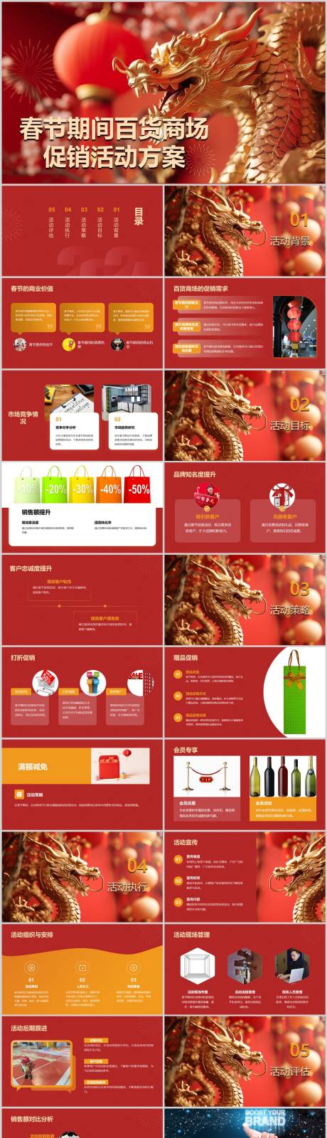 春节期间百货商场促销活动方案PPT