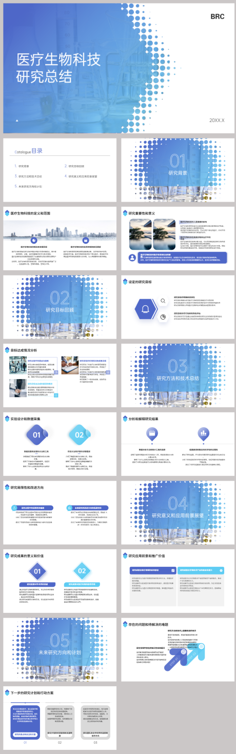 编号：45500021823953450【享设计】源文件下载-医疗生物科技研究总结PPT