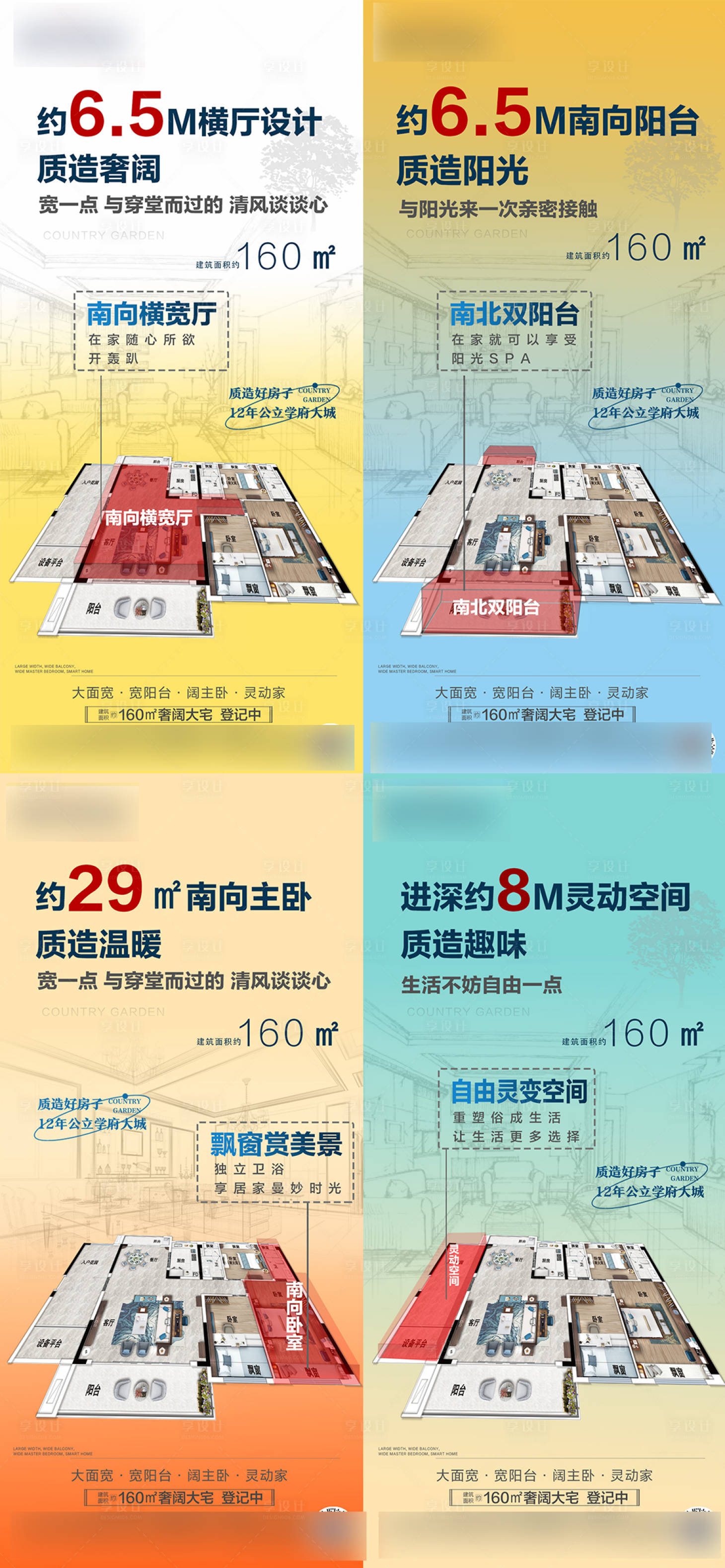 源文件下載【享設計】搜索編號：85430021319114129【地產戶型價值點海報】