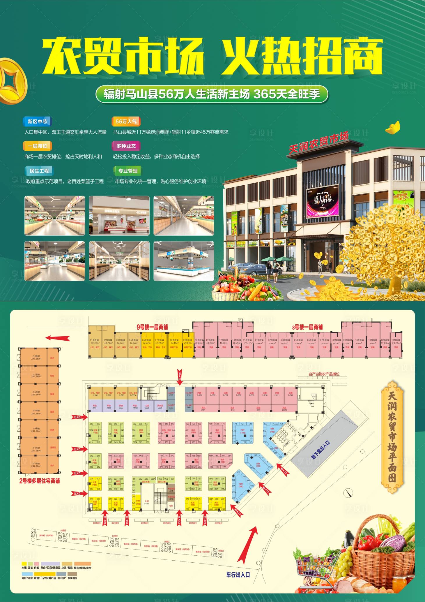 源文件下载【地产农贸市场DM宣传单】编号：66760021575128536