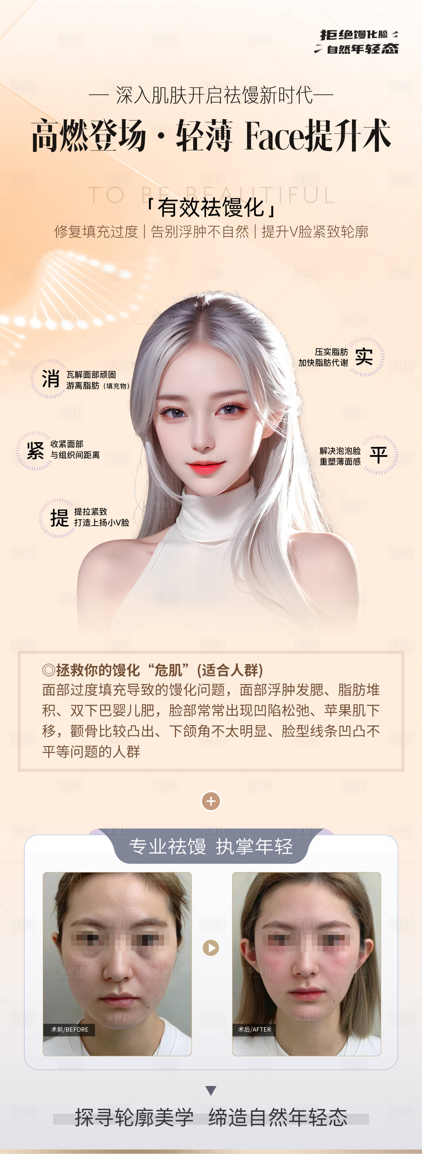 源文件下载【医美轮廓年轻化海报 】编号：83080021484258671