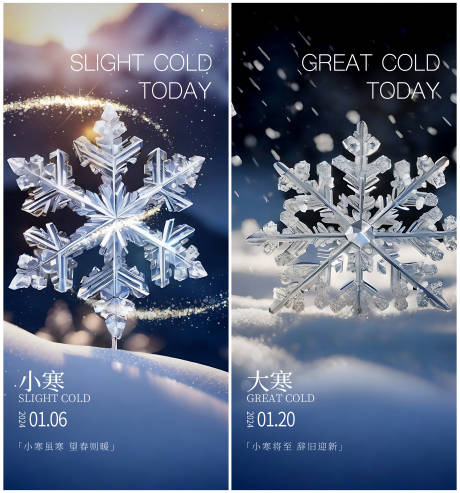 源文件下載【小寒大寒意境海報(bào)】編號(hào)：50790021274907640