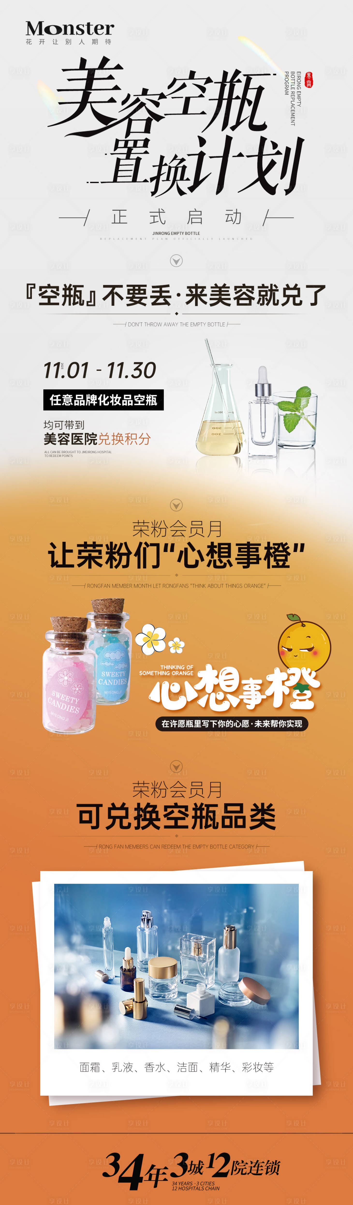 源文件下載【享設(shè)計】搜索編號：19700021786541115【醫(yī)美空瓶換購計劃專題】
