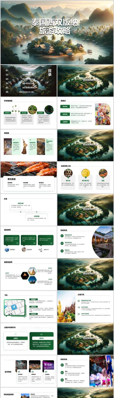 源文件下载【泰国西双版纳旅游攻略PPT】编号：50690021781058399