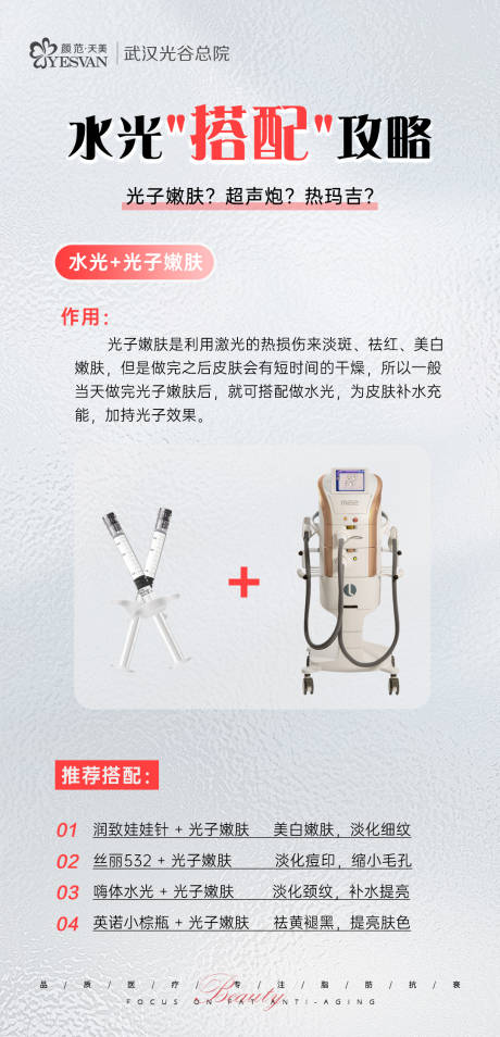 源文件下載【享設計】搜索編號：98550021369602838【水光搭配攻略海報】
