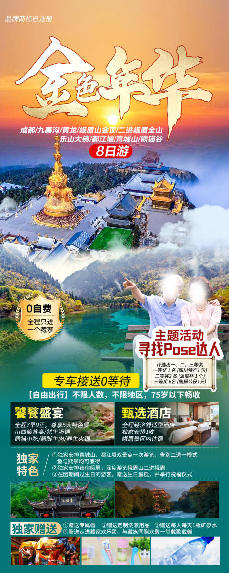编号：69090021807685016【享设计】源文件下载-九寨四川旅游海报