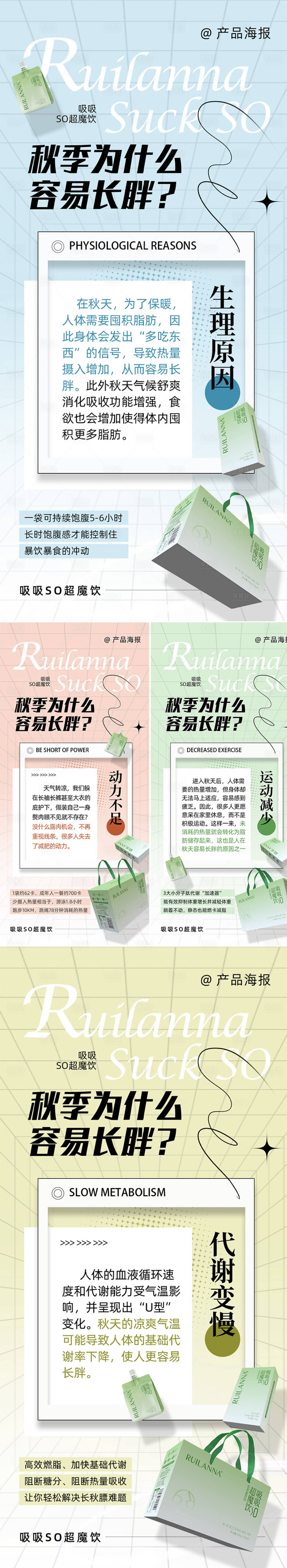 源文件下载【减肥瘦身产品系列海报】编号：49750022026763631