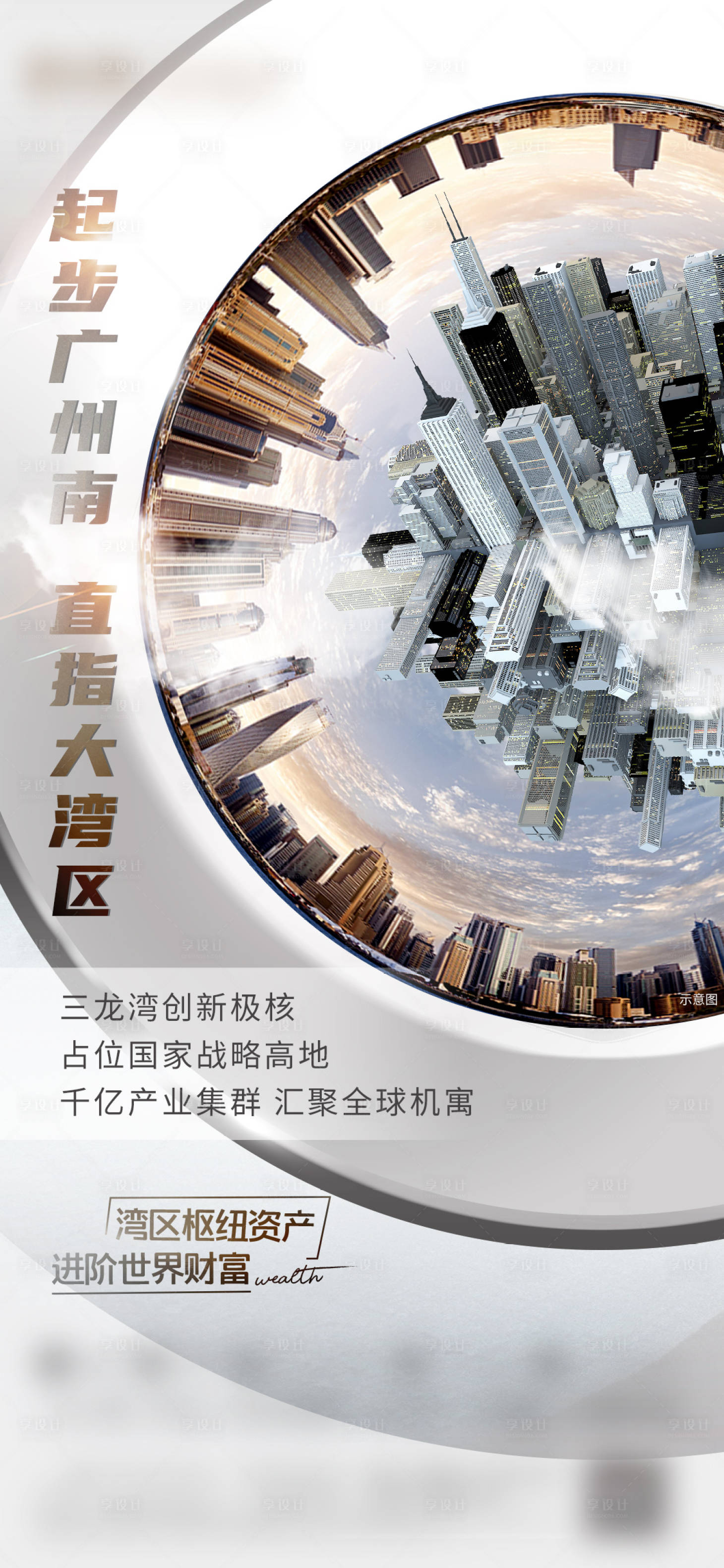 源文件下載【享設計】搜索編號：14040022182429440【房地產價值海報單圖系列起步廣州城市】