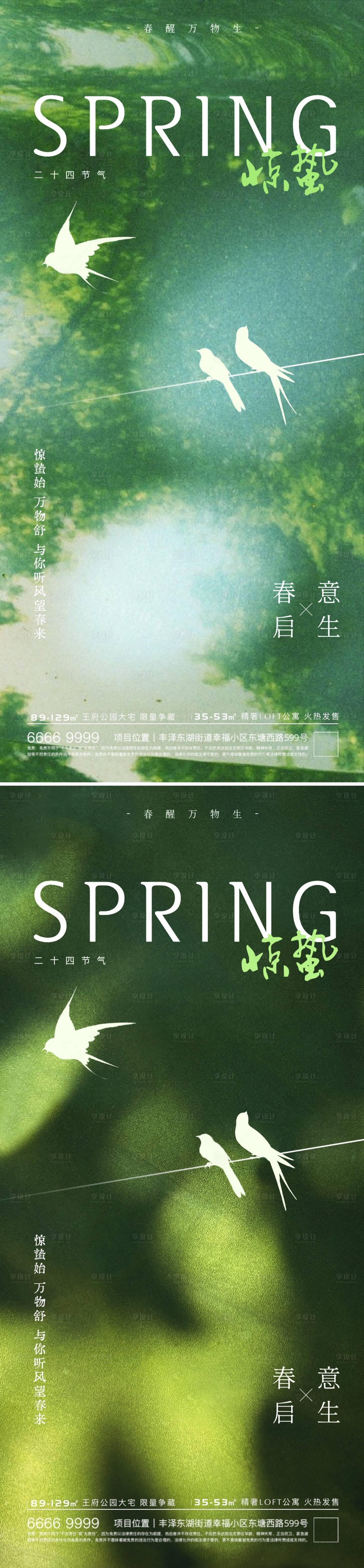 源文件下载【享设计】搜索编号：15340022079629152【惊蛰节气系列海报】