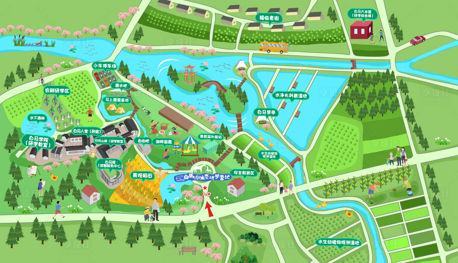 源文件下载【享设计】搜索编号：38320021981279626【手绘地图海报】