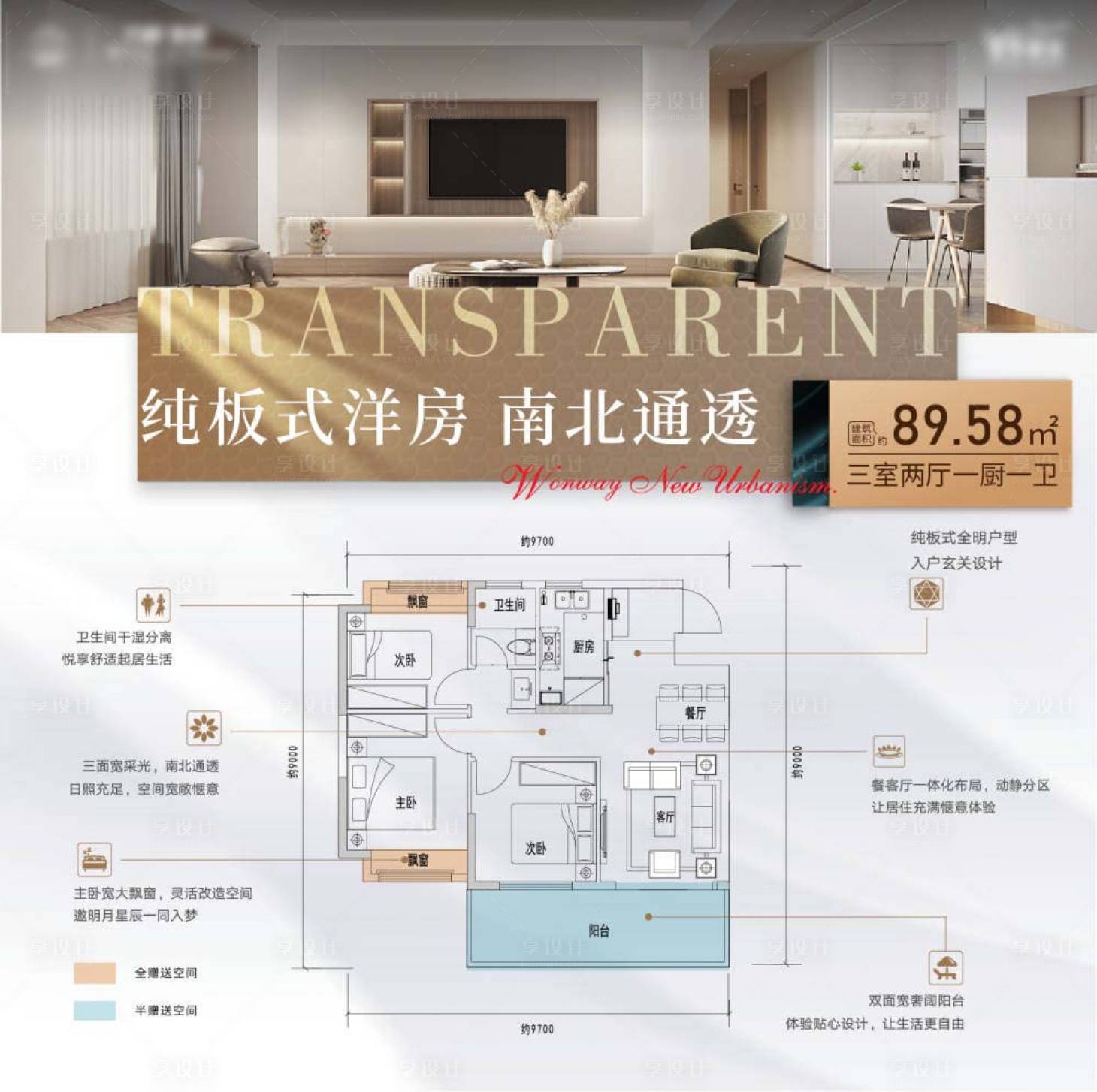 源文件下載【享設計】搜索編號：30020015406752303【戶型海報】