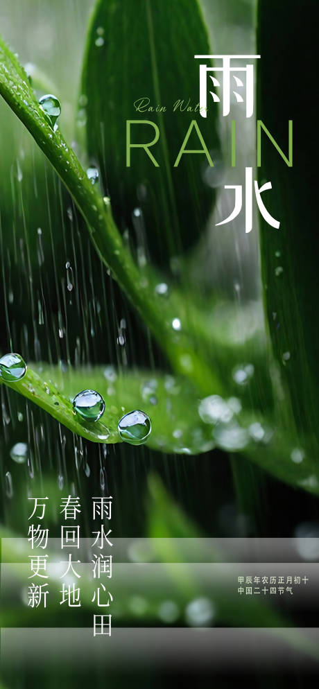 编号：39150021988274172【享设计】源文件下载-雨水谷雨节气海报