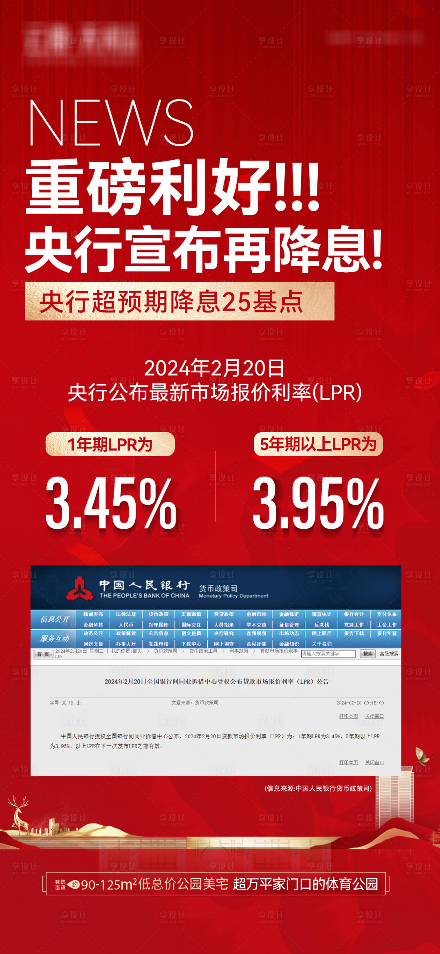 源文件下载【享设计】搜索编号：89030022053179653【降息政策图】